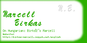 marcell birkas business card